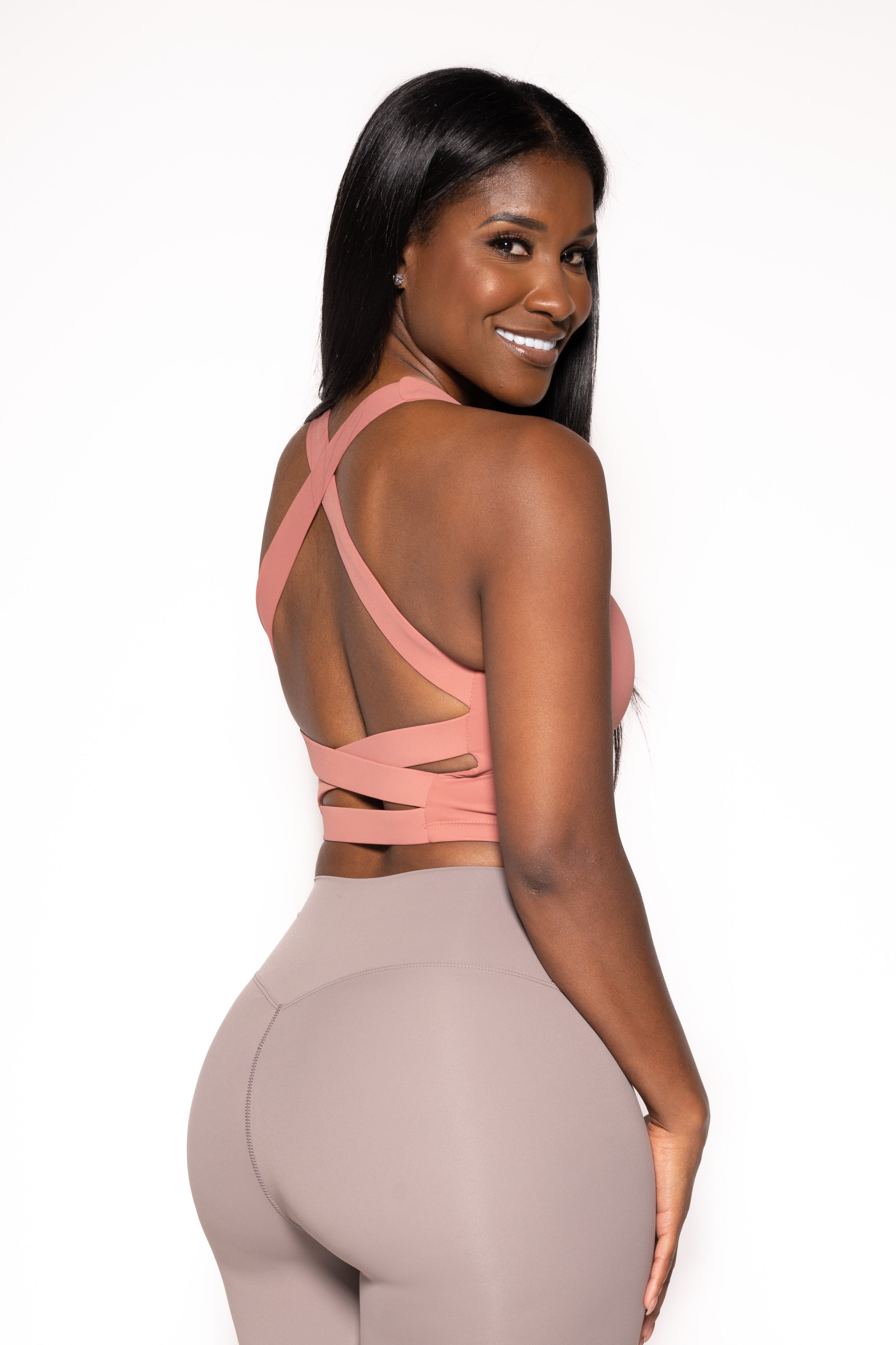 Cross Back Tank -Champagne